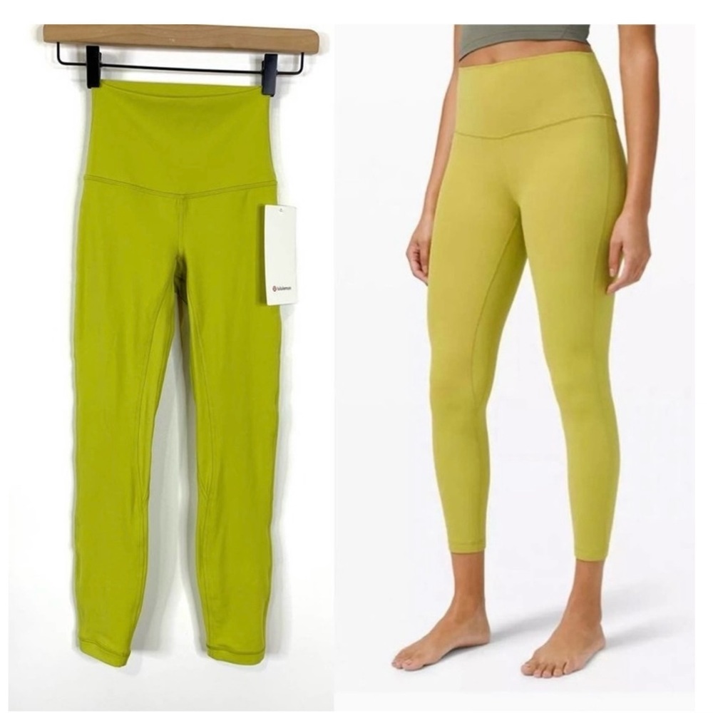 NWT Lululemon Align HR 25 Pant in Yellow Pear size 0 Nulu Buttery Soft